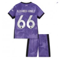 Camisa de Futebol Liverpool Alexander-Arnold #66 Equipamento Alternativo Infantil 2023-24 Manga Curta (+ Calças curtas)